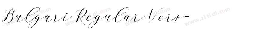 Bulgari Regular Vers字体转换